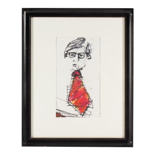 1960s Marker Drawing by James L. Bruch For Sale