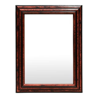 Vintage 19th Century Tortoiseshell and Ebonized Fruitwood Stacked Mirror For Sale