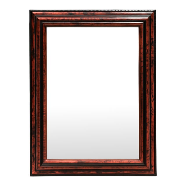 Vintage 19th Century Tortoiseshell and Ebonized Fruitwood Stacked Mirror For Sale