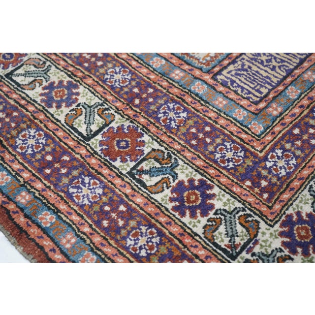 Textile 1930s Antique Turkish Rug-3'10" X 5'9" For Sale - Image 7 of 12