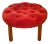 Mid Century Tufted Ottoman Mohair/Velvet For Sale