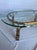 Glass Vintage Faux Bamboo Brass Coffee Table With Glass Top For Sale - Image 7 of 7