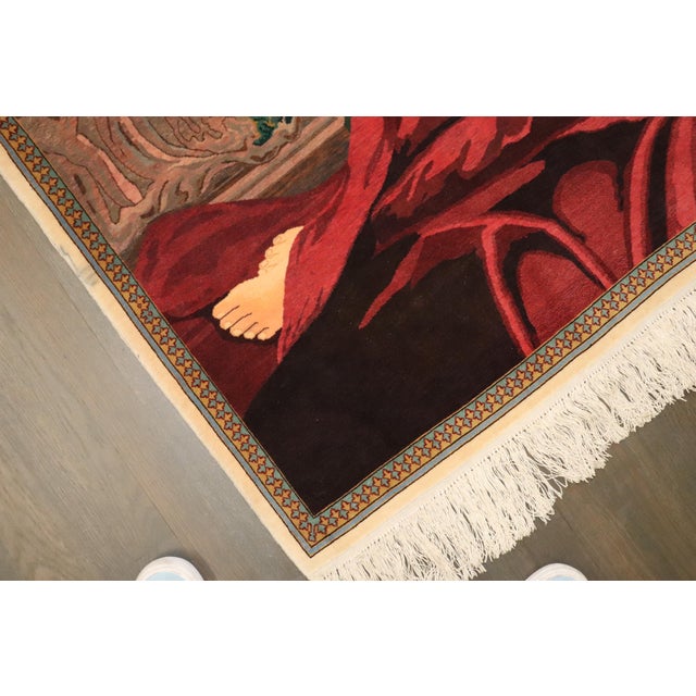 Textile Vintage Zabihi Collection Nude Persian Kashan Rug - 3'8" x 5' For Sale - Image 7 of 9