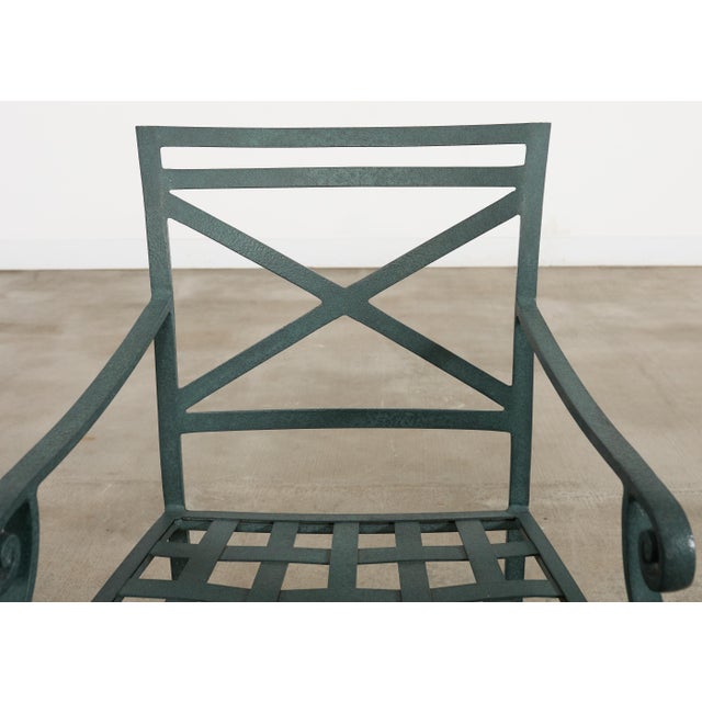 Brown Jordan Venetian Garden Dining Set Green Verdigris Finish For Sale - Image 13 of 18