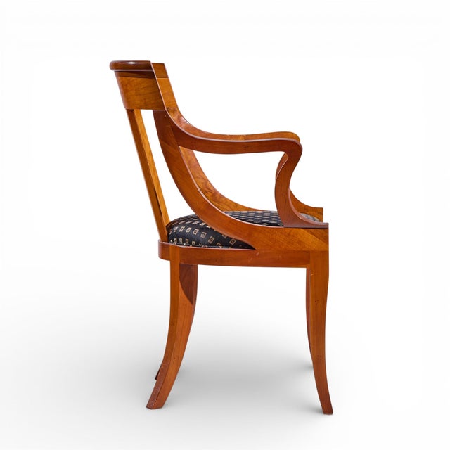 Baker Furniture Solid Cherry Wood Regency Dining Chairs - Set of 4 For Sale - Image 11 of 13