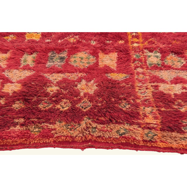 Berber Tribes of Morocco Vintage Beni M'Guild Moroccan Rug, 04'03 X 05'04 For Sale - Image 4 of 10