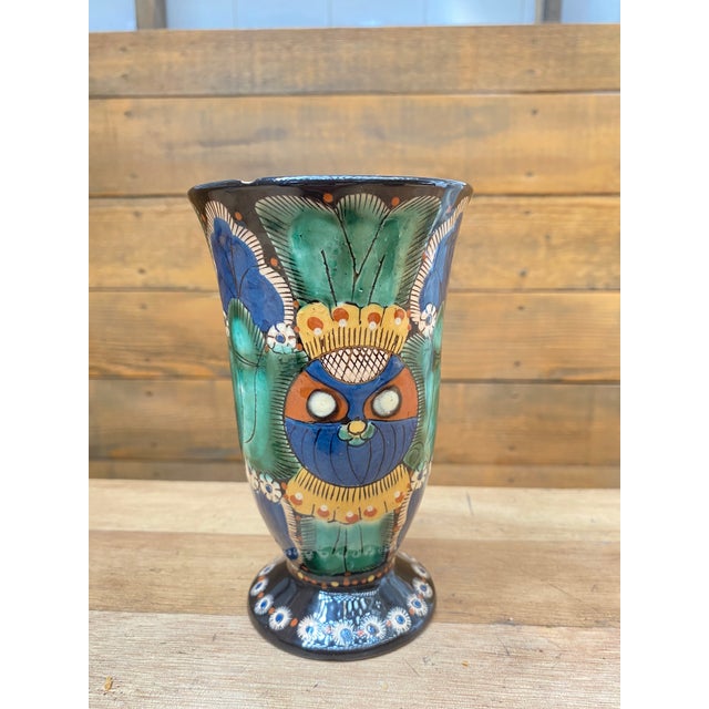 Vase in Glazed and Enameled Terracotta with Chrutmuster from Thun, Switzerland, 1890s For Sale - Image 12 of 18
