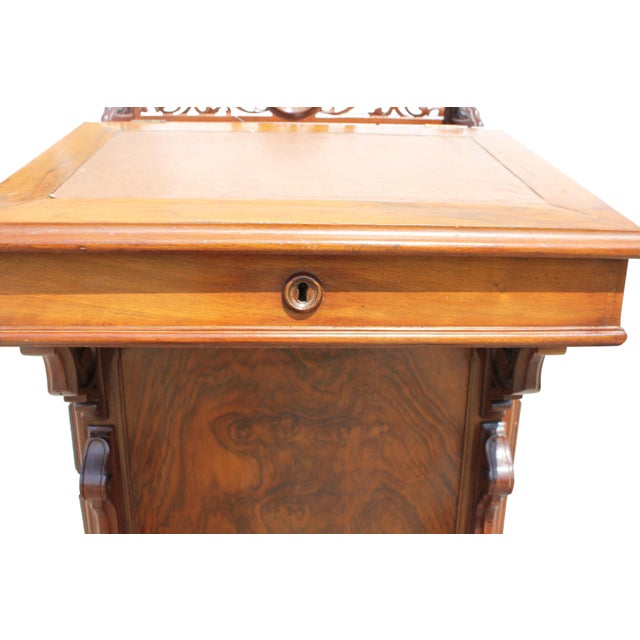 Victorian Walnut Davenport Captains Desk Chairish