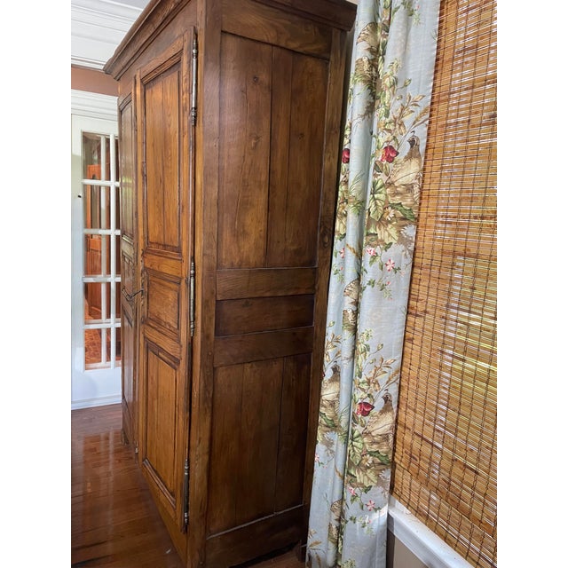 French Provincial French Provincial Oak Armoire — Normandy Style | Gaines McHale For Sale - Image 3 of 11