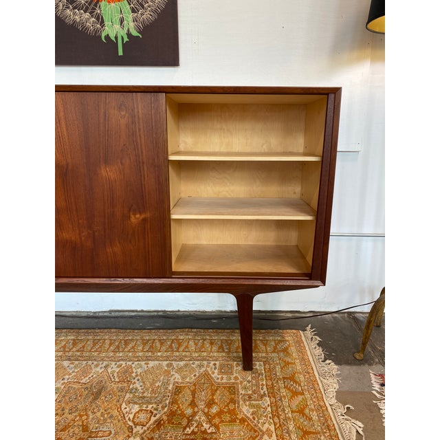 Mid-Century Modern Mid 20th Century Danish Teak Sideboard With Built in Bar For Sale - Image 3 of 7