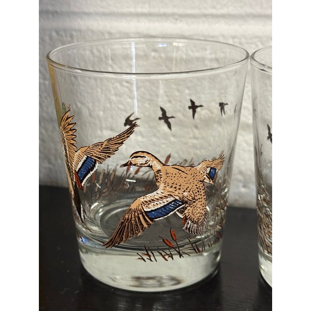 Transparent Pair of Vintage Libbey Lowball Whiskey Duck Glasses For Sale - Image 8 of 14