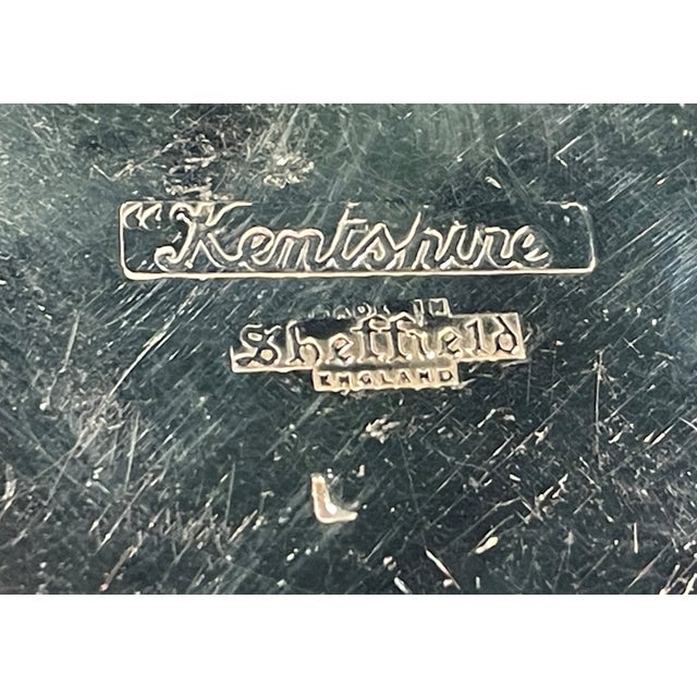 Silver Antique 6 Piece Kentshire Sheffield Silver Plated Tea Set Repousse Tilting 1900s For Sale - Image 8 of 11