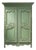 Early 19th Century French Pistache Green Marriage Armoire For Sale