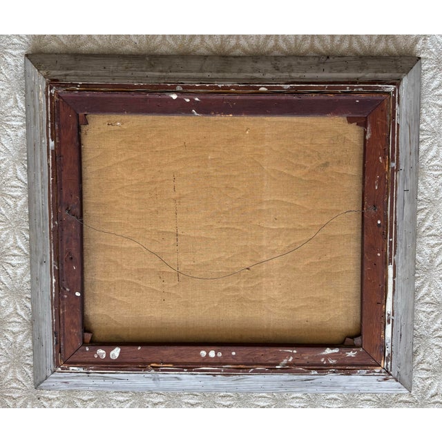 Large Impasto Oil Painting Harbor Seascape Nautical Mid Century Signed Greene For Sale In Philadelphia - Image 6 of 9