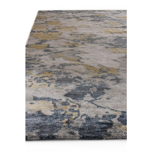 Exquisite Rugs, Dartford, Hand knotted, Bamboo/Silk, Blue/Gray (8'x10') Area Rug For Sale - Image 4 of 10