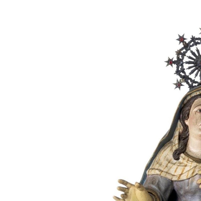 Sacred Art - Our Lady of Sorrows - 19th Century. Portuguese sculpture from the 19th century; in polychrome and gilded...