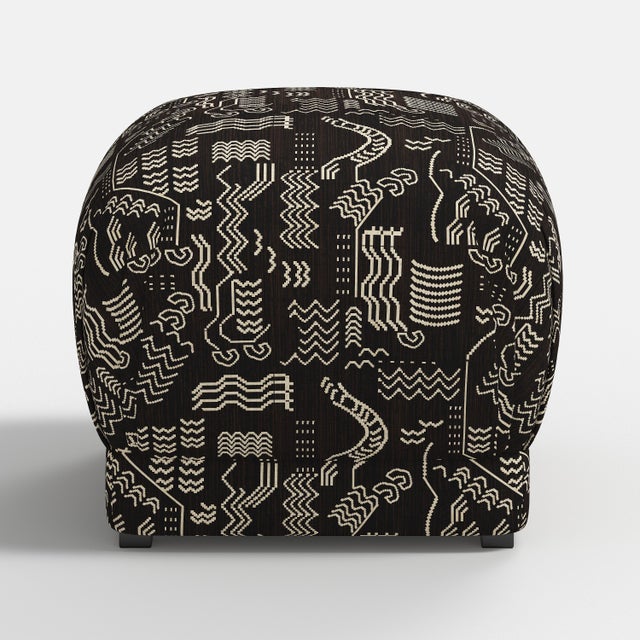 Spritely Home Sinclair Ottoman in Lhasa Chocolate For Sale - Image 4 of 5