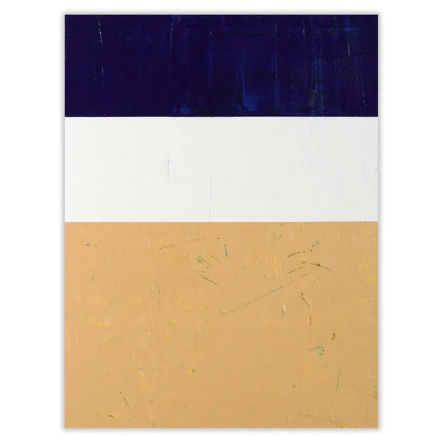 2010s Contemporary Abstract Acrylic on Paper Mounted on Wood Panel Painting "Changing Stations" by Matthew Langley For Sale - Image 5 of 5