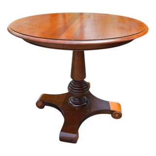 1990s Ethan Allen New Country End Table Center Pedestal Beehive Base French Empire For Sale