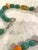 Turquoise, Branch Coral, and Rose Quartz 18" Beaded Necklace - Designed by Matthew Izzo For Sale - Image 4 of 6