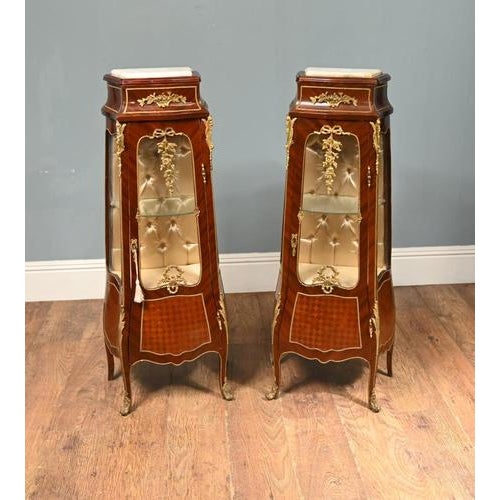 Louis XV Revival French Display Cabinets, Set of 2 For Sale - Image 12 of 12