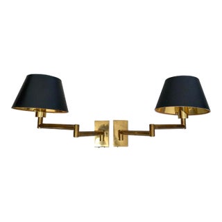 1960’s Mid-Century Hollywood Regency Brass Sconces by Chapman - A Pair For Sale