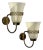 Mauri Almari, Wall Lights, Brass, Glass, Finland, 1960s For Sale
