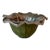 Late 20th Century Green Enameled Aluminum Flower Decorative Bowl / Planter For Sale