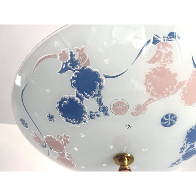 Mid 20th Century 1950s Poodles Ceiling Light For Sale - Image 5 of 15