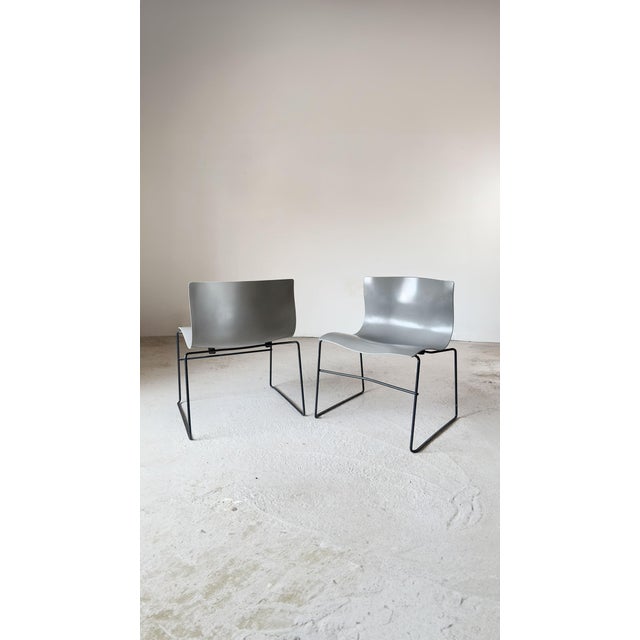 Silver Handkerchief Chairs by Massimo & Lella Vignelli for Knoll, 1980s, Set of 6 For Sale - Image 18 of 18