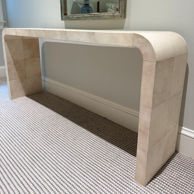 RH Lucien Parchment Console For Sale In Washington DC - Image 6 of 6