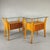 Pair of vintage bedside tables attributed to Gio Ponti for La Permanente del Mobile di Cantù. Maple wood frame and a...