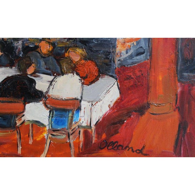 P. Olland, La Brasserie Georges in Lyon, 1990s, Oil on Canvas For Sale - Image 13 of 16