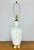 Mid Century Modern White Ceramic and Brass Tone Drip Glaze Vase Table Lamp For Sale In New York - Image 6 of 12