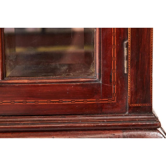 Metal Antique Edwardian Inlaid Mahogany Display Cabinet from Maple & Co For Sale - Image 7 of 8