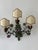Green 19th Century Big Italian Tole and Porcelain Flowers Polychrome Sconces 3 Lights For Sale - Image 8 of 8