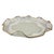 Vintage Glass Serving Dish With Lace Pattern and Gold Trimmed Ruffled Rim For Sale - Image 9 of 12