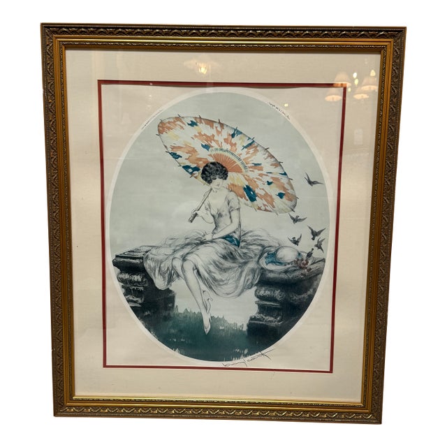 Louis Icart "Parasol" Print, Framed For Sale