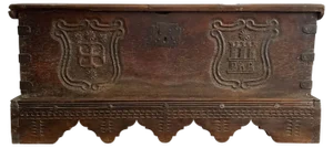 Renaissance Wedding Trunk with Coat of Arms, 1600s