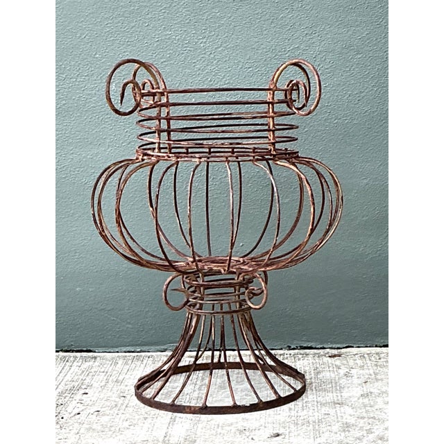 Vintage Sculptural Metal Urn For Sale In West Palm - Image 6 of 12