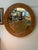 Italian Mid 20th Century Burnt Bamboo Rattan Round Layered Mirror For Sale - Image 4 of 8