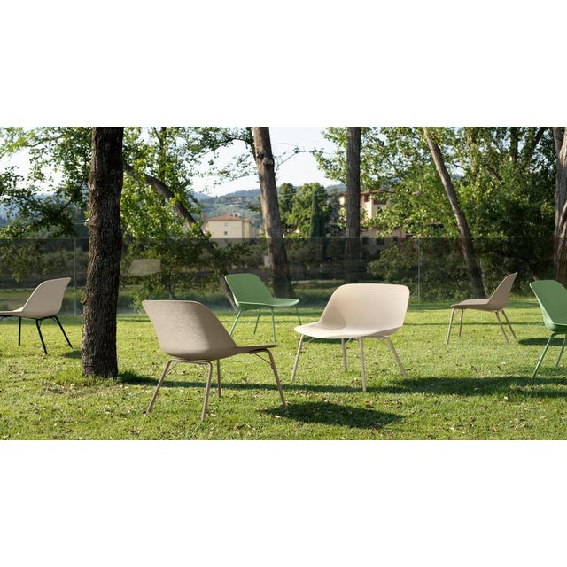 Deep Armchair in Polypropylene Shell and Steel Painted Frame by Quinti Sedute For Sale - Image 4 of 16