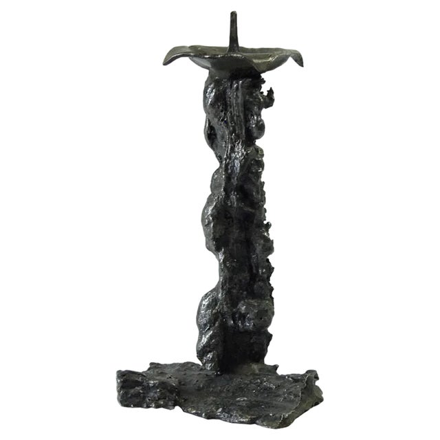 Brutalist Table Candleholder, 1970s For Sale