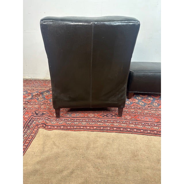 1960s Bradington Young Armchair and Ottoman For Sale - Image 9 of 11