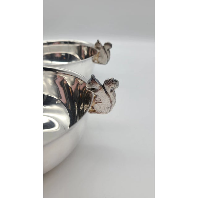 Metal LastCHANCE!Late 20th Century Wallace Sterling Silver Plated Nut Bowls - A Pair For Sale - Image 7 of 9