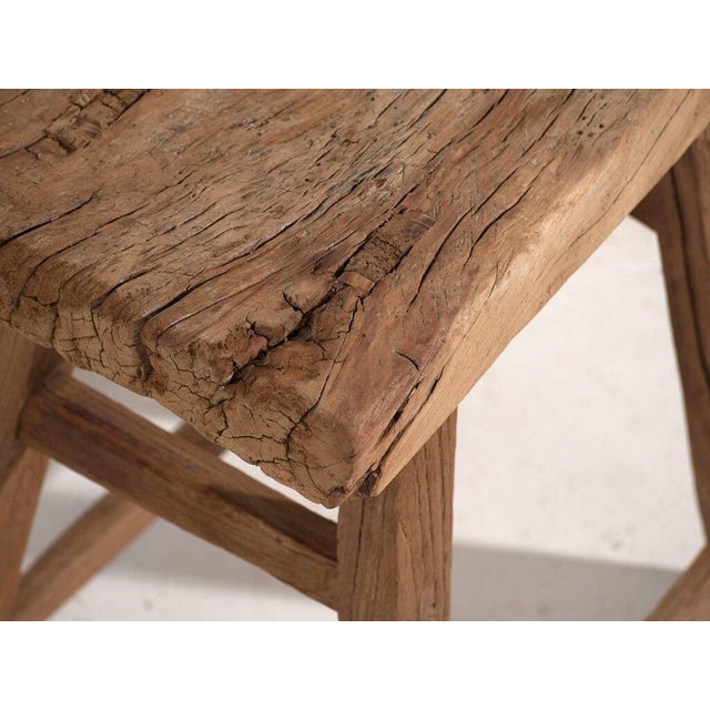 Brown Antique Wooden Stools, 1900s, Set of 2 For Sale - Image 8 of 11