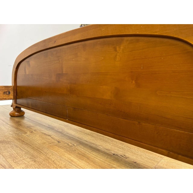 Vintage French King Size Bed Frame with Carved Headboard For Sale - Image 11 of 12