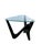 Mid-Century Modern 1950s Noguchi Style Biomorphic "Airplane" Side Table W/ Triangle Glass Top For Sale - Image 3 of 4