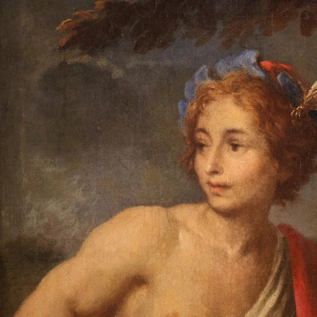 Italian Artist, David with the Head of Goliath, 1670, Oil on Canvas, Framed For Sale - Image 9 of 16