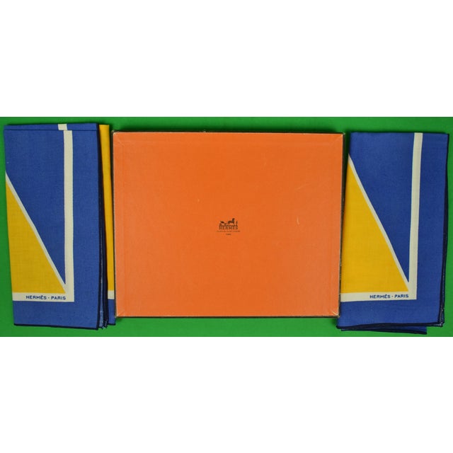 Hermès Paris Cotton Nautical Placemats & Napkins Boxed Set- 4 Pieces For Sale - Image 11 of 12